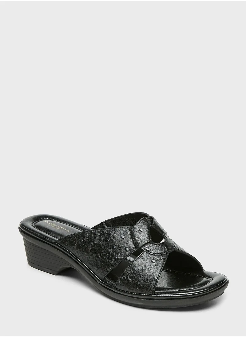 شو اكسبرس Double Strap Wedge Sandals