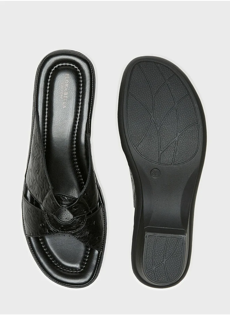 شو اكسبرس Double Strap Wedge Sandals