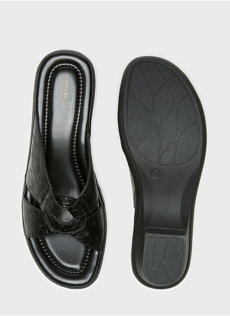 shoexpress - Double Strap Wedge Sandals - Image 1