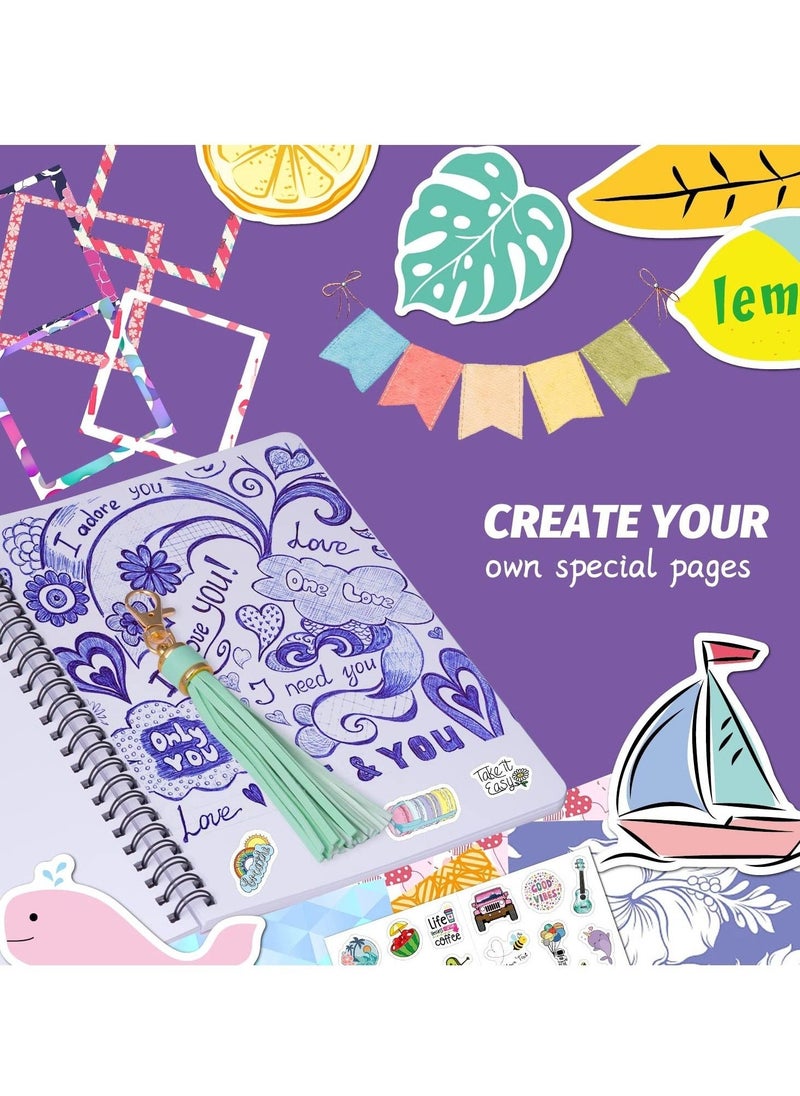 DIY Journal Set for Girls Gifts, Great Birthday Gifts for Teen Age Girls, Art & Crafts Stuff for Teenage Kids, Girls Toy, Scrapbook & Diary for Ages 6 7 8 9 10 11 12 13 Years Old  - Image 5