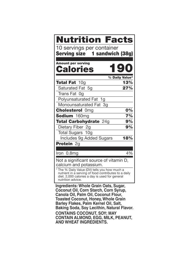 Nature Valley Biscuit Sandwiches, Coconut Butter, Snack Value Pack, 10 ct, 13.5 OZ - Image 2