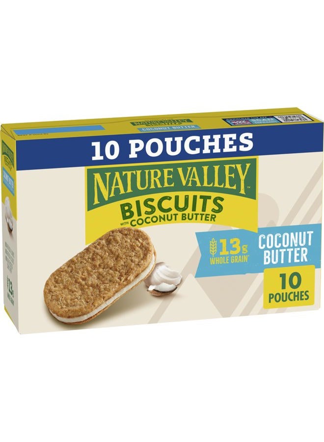 Nature Valley Biscuit Sandwiches, Coconut Butter, Snack Value Pack, 10 ct, 13.5 OZ - Image 1