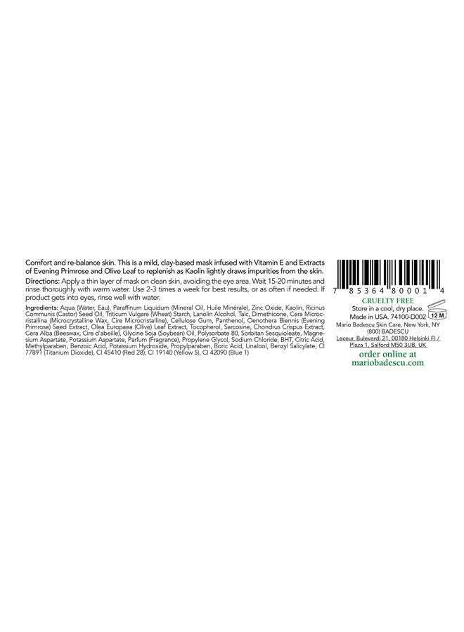 MARIO BADESCU Azulene Calming Mask, Clay Mask Face Care Ideal for All Skin Types, Pore Minimizer with Olive Leaf Extract, Vitamin E and Kaolin Clay, 2 Oz - Image 2
