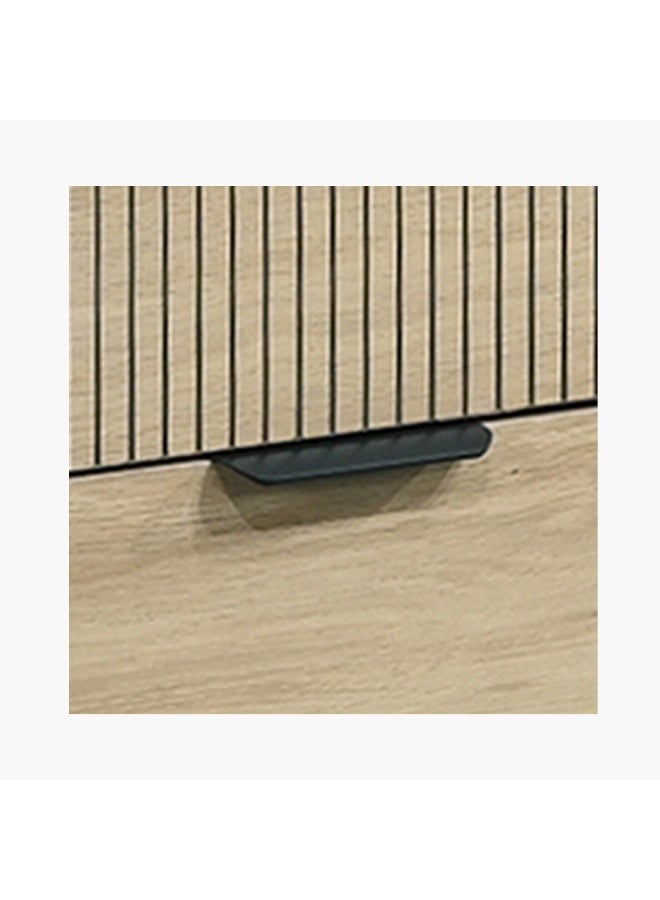 Home Box موبو-لازيرو خزانة ذات درجين مع 3 رفوف مفتوحة ومرآة - بلّوط - Image 5