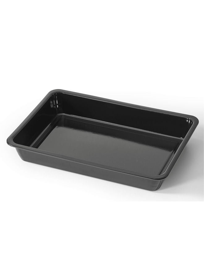 Easy Cooking Aluminium Non-Stock Rectangular Baking Tray Black 26x37cm - Image 1