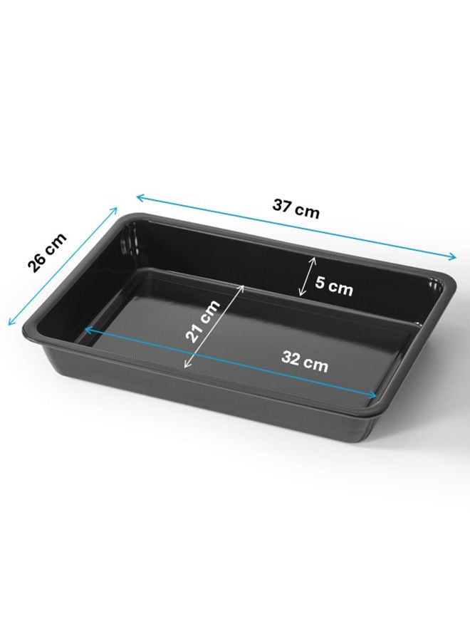 Easy Cooking Aluminium Non-Stock Rectangular Baking Tray Black 26x37cm - Image 2