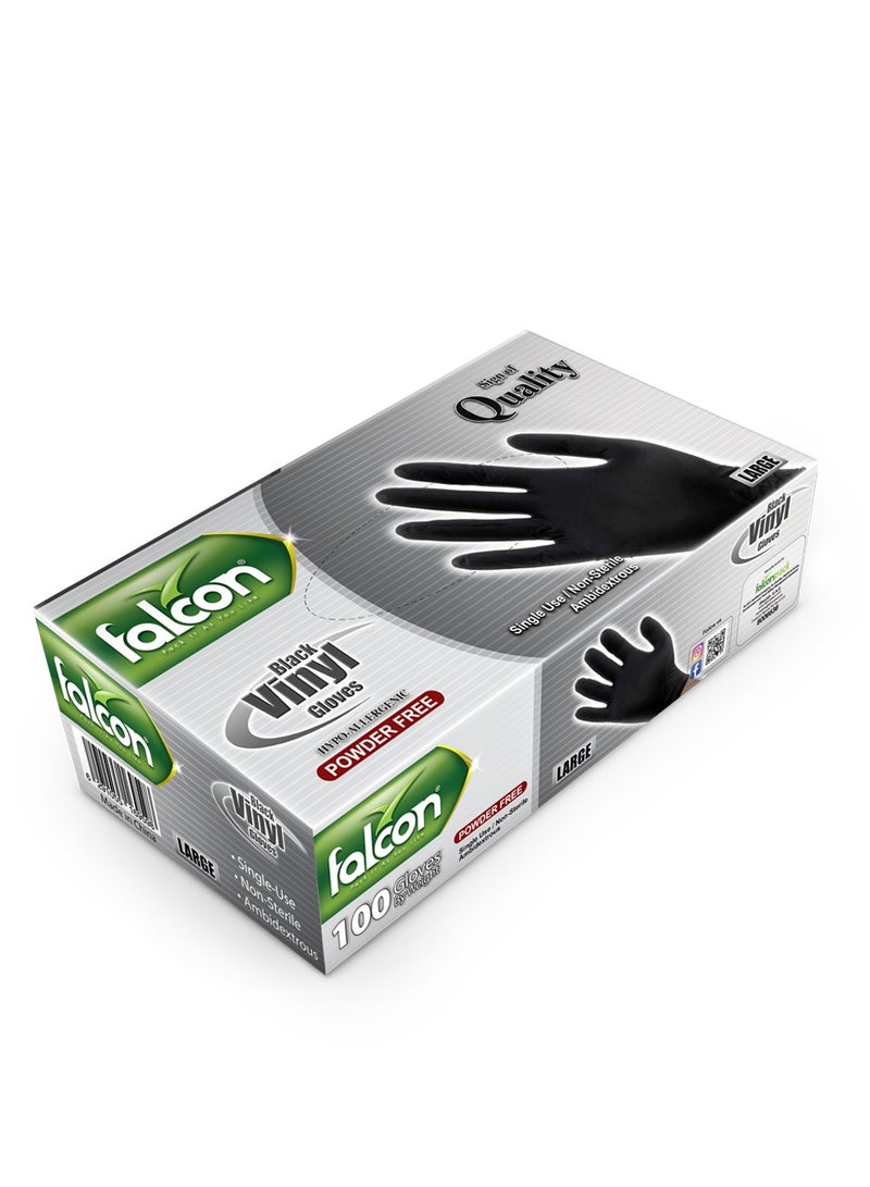 Falcon NITRILE GLOVES (L) POWDER FREE-1000 PC - Image 2