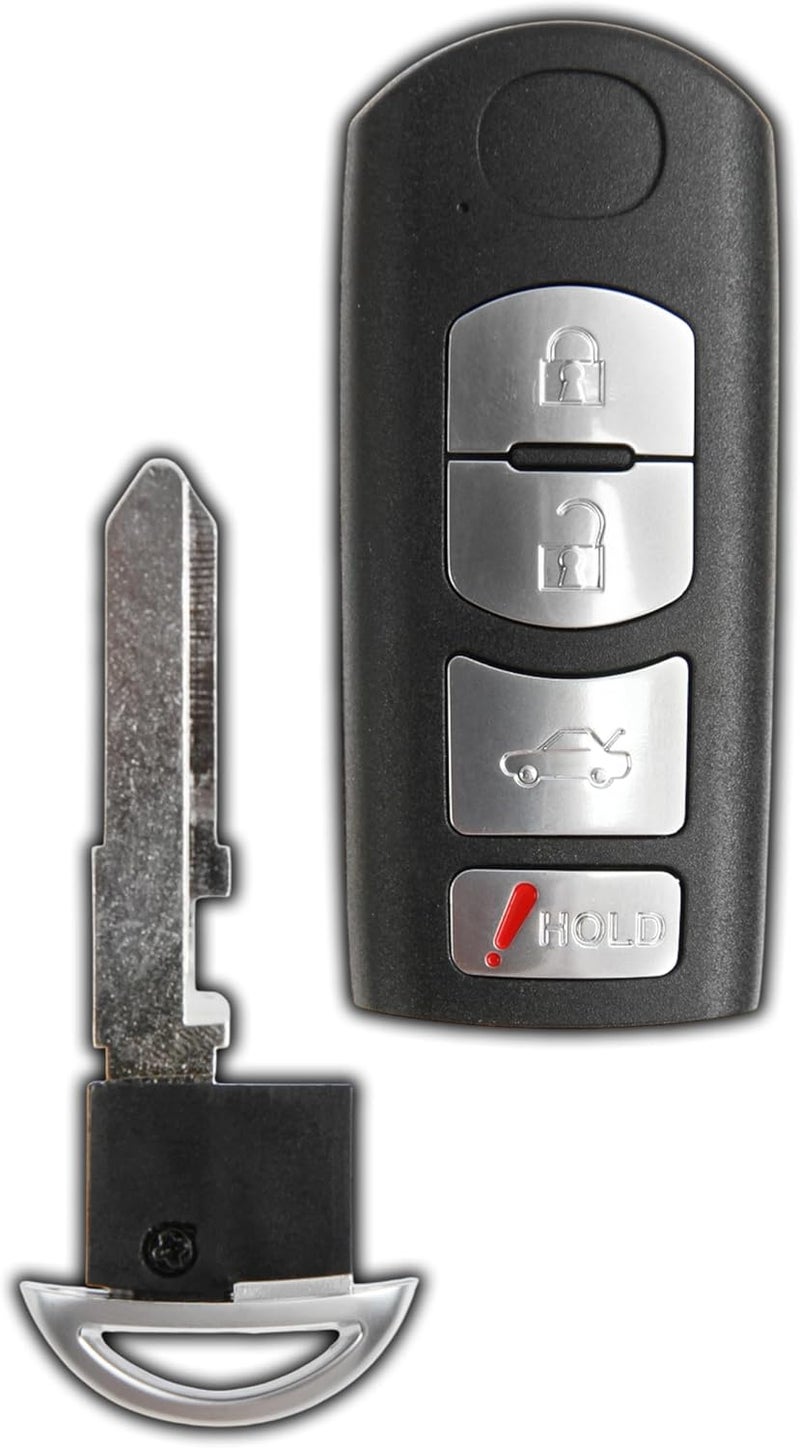 KeylessOption Smart 4-Button Key Fob for Mazda (KR55WK49383) - Image 1
