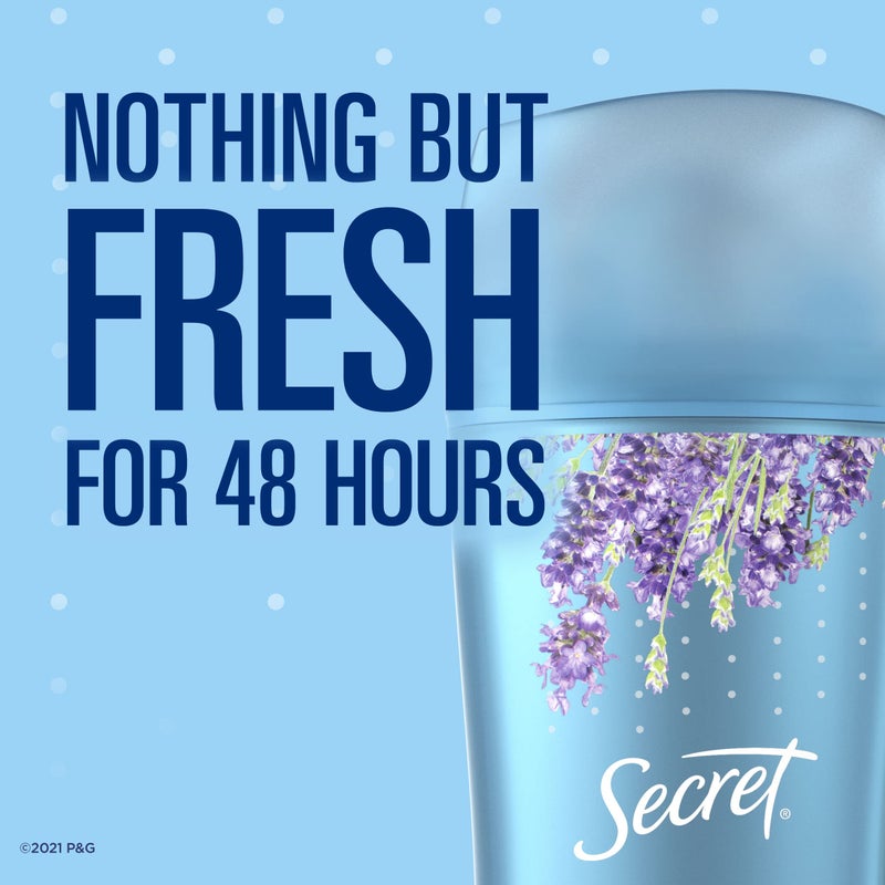 Secret Fresh Antiperspirant and Deodorant Invisible Solid, Luxe Lavender, 3 Count - Image 2