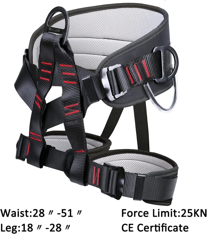 Ttechouter Adjustable Thickness Climbing Harness - Half Body Harness for Rock Climbing, Tree Protect, and Fire Rescuing - Image 4