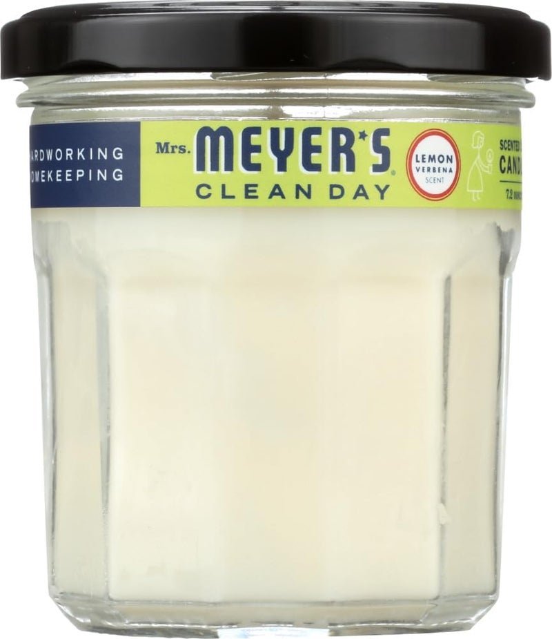 Mrs. Meyer's Clean Day Scented Soy Candle, Large Glass, Lemon Verbena, 7.2 oz, 2 ct - Image 3