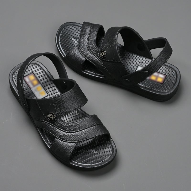 Summer Mens Thick Sole Non-Slip Comfort Sandals Black carbon