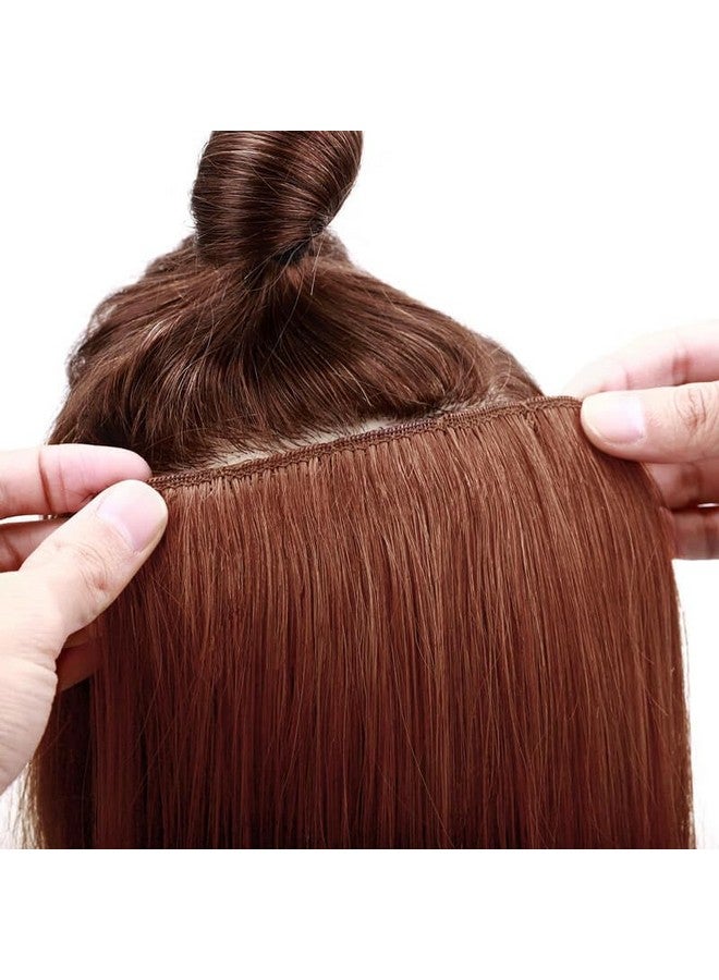 Artifice 5 Clip Straight Clip In Hair Extensions For Women Natural Soft Clip On Extensions Synthetic Thick Hairs For Any Event For Girls Hair Extension Ruby Fusion 24 Inch - Image 4