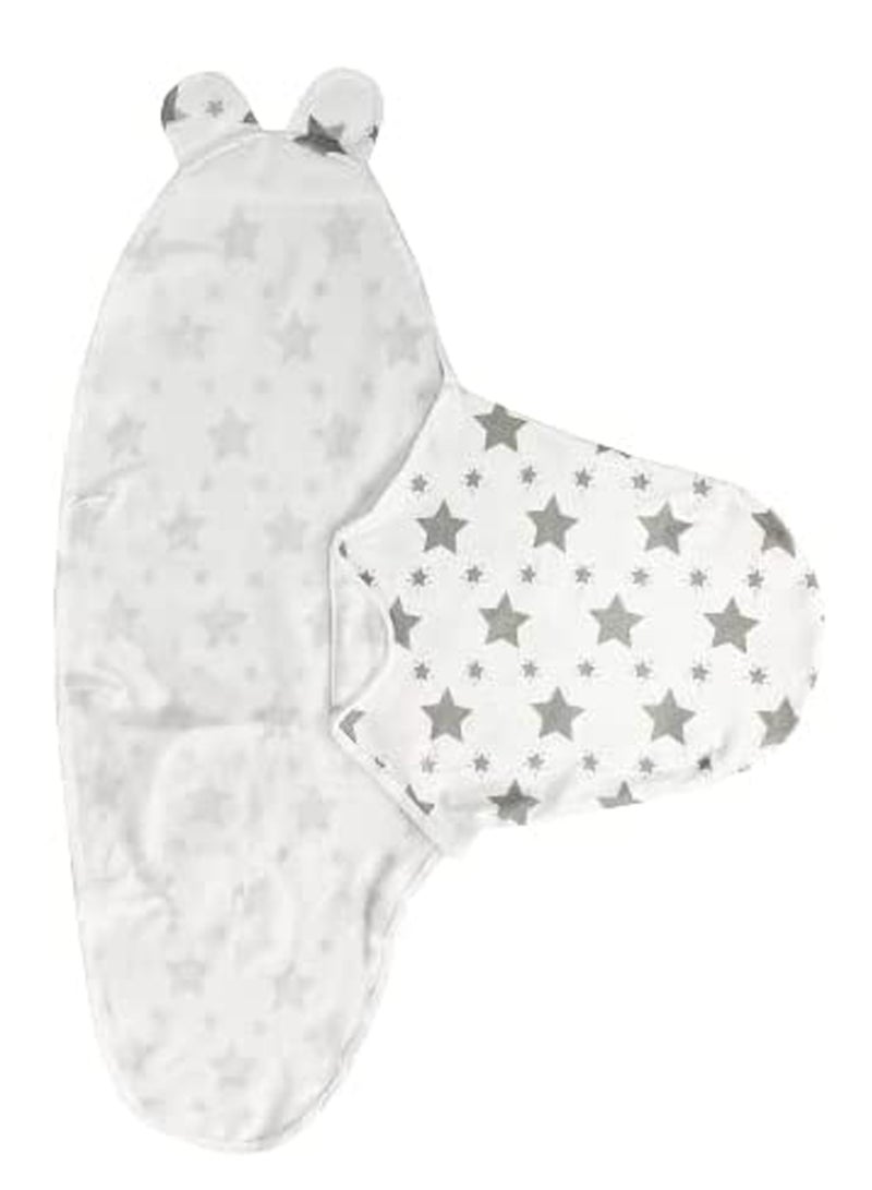 Swaddle Blanket for Newborn Unisex Baby Girl or Boy Sleep Sack Adjustable Soft Organic Cotton Swaddle Wrap Set Comfy Blankets with Baby (0-3 Month), White and Grey - Image 5