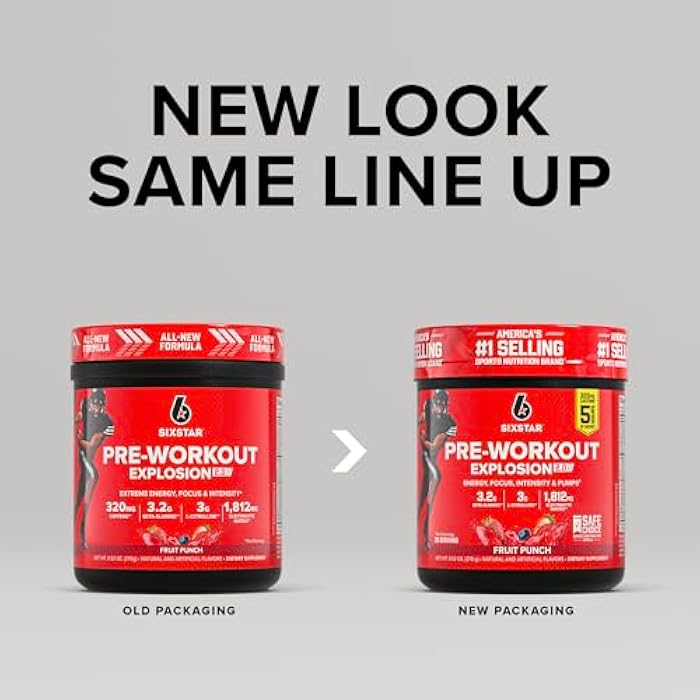 Six Star Pre-Workout Powder for Men & Women, Fruit Punch (30 Servings) - Preworkout Explosion 2.0 Energy Powder Drink Mix with Beta-Alanine & Caffeine - Sports Nutrition Supplement Products - Image 2