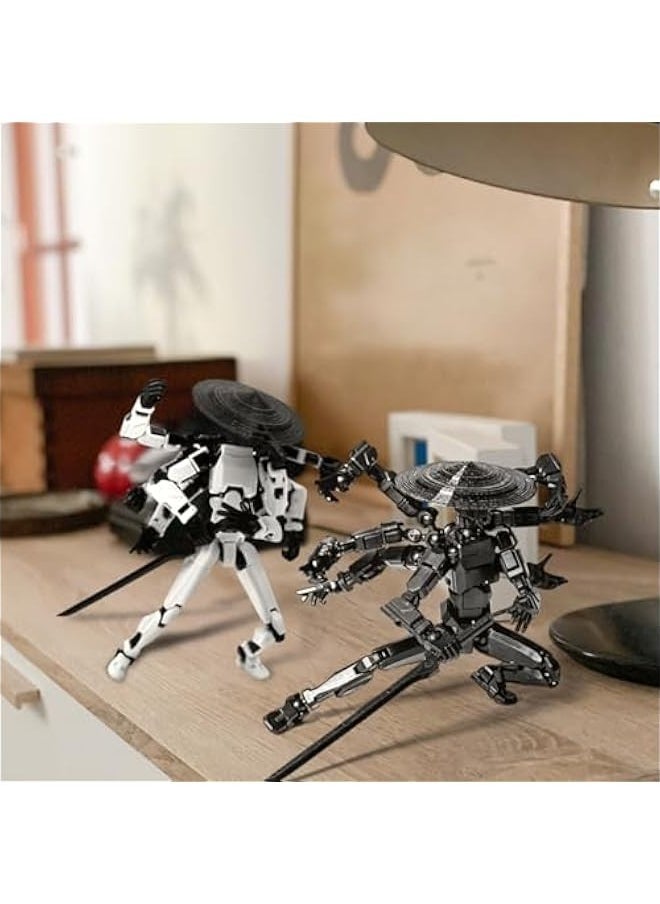 null - T13 Action Figure, 3D Printed Human Body Model, Chivalrous Person 13 Action Figure,Multi-Joint Movable Robot, PVC Model Full Body Mobile Robot Desktop Decoration - Image 1