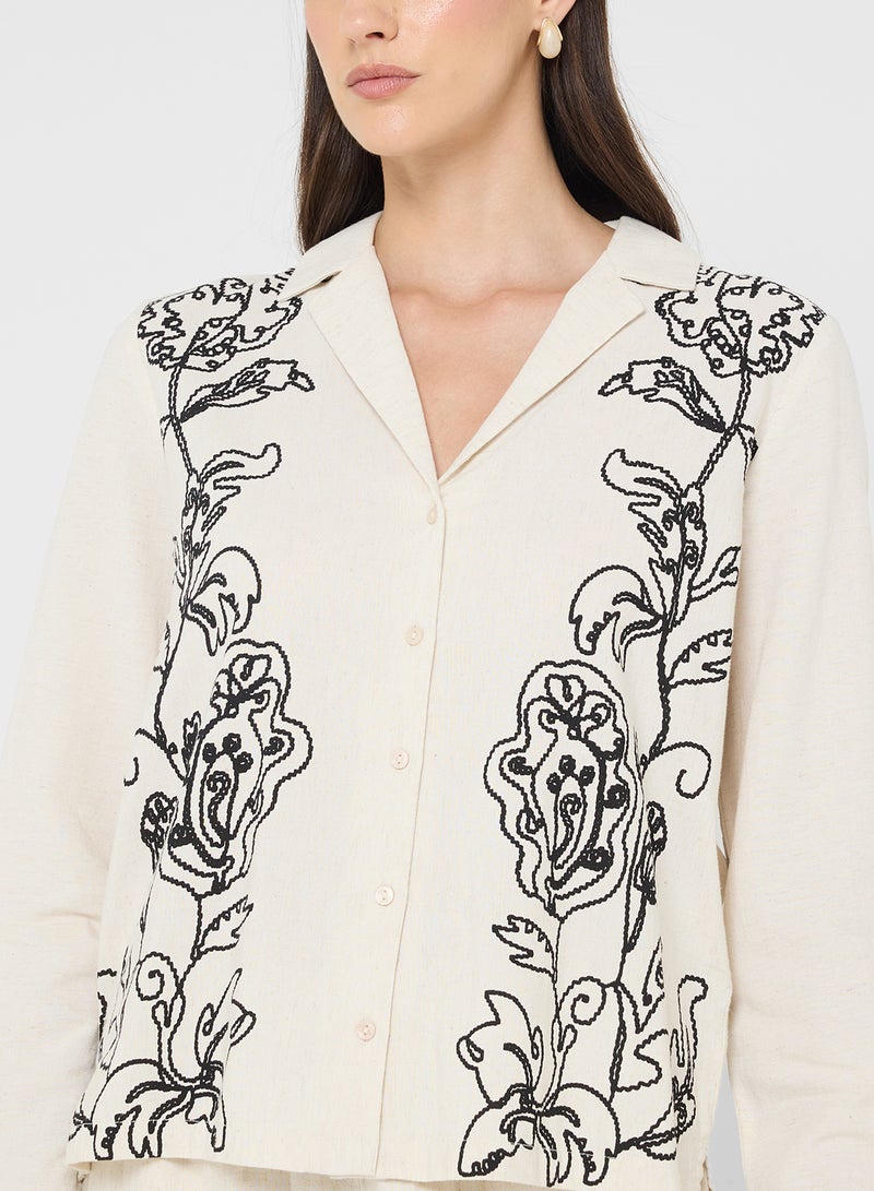 VERO MODA CALLIOPE Long Sleeve Button Down SHIRT - Image 3