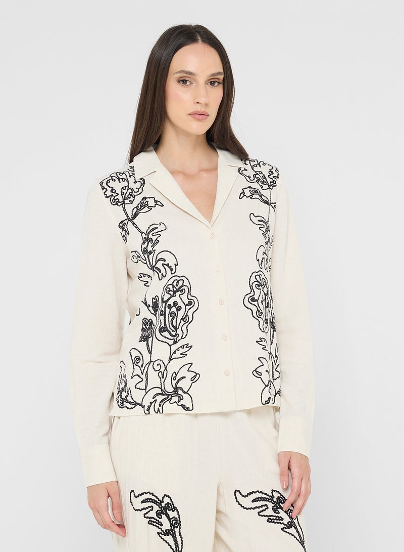VERO MODA CALLIOPE Long Sleeve Button Down SHIRT - Image 1