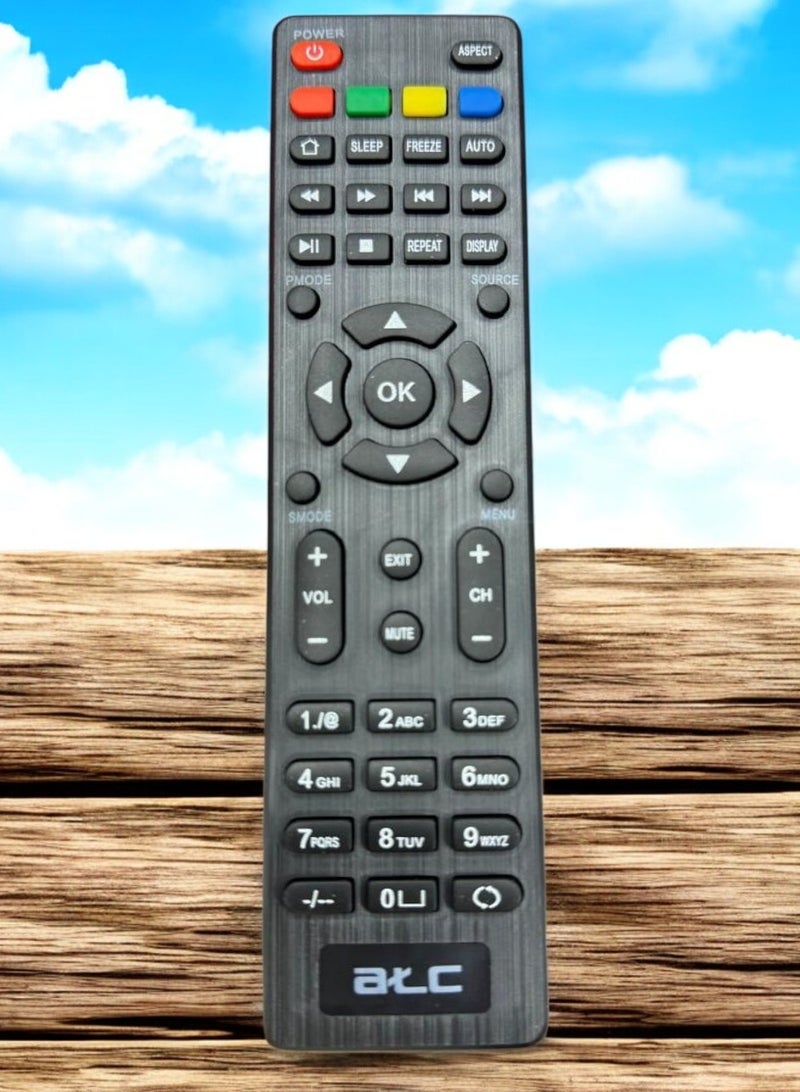 ايه تي سي جهاز تحكم عن بعد عالمي للتلفزيون الذكي مع أزرار تنقل متعددة الألوان - Image 1