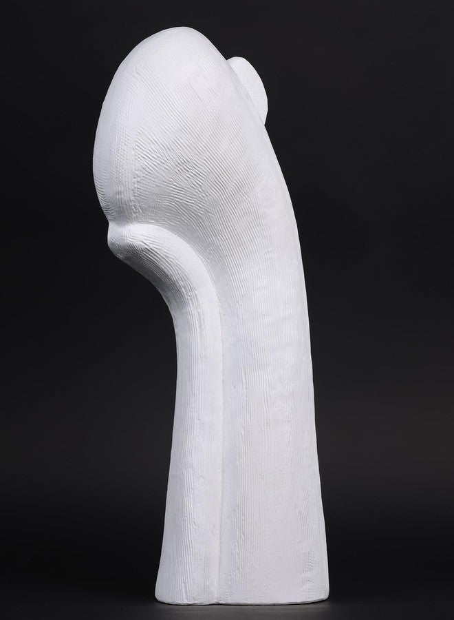XIAOMAGG White Head Sculpture Ceramic Thinker Statue, Modern Home Statue Head Decor Bust Statues,14 Inch Tall Abstract Sculpture, for Shelf Home and Office,Shelves, Bookshlf, Gift - Image 4