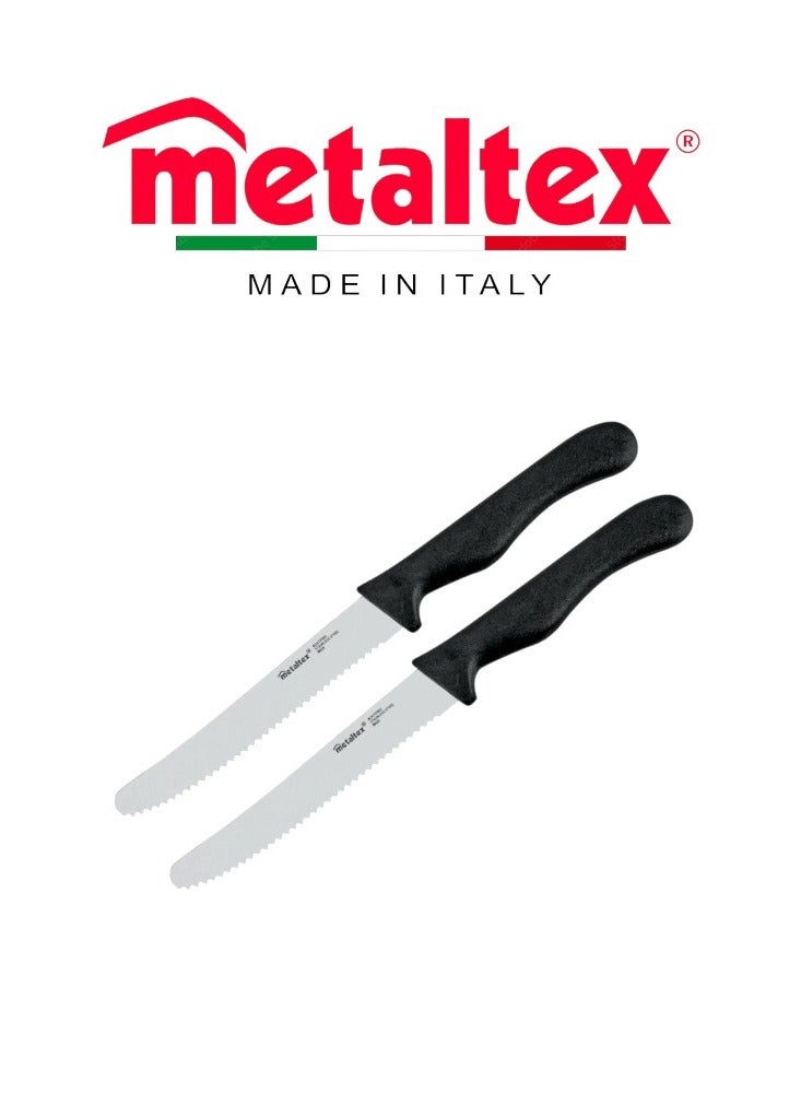 Metaltex مجموعة ميتالتكس الأساسية من سكينتين طاولة 22 سم - سكاكين ستانلس ستيل حديثة ومتينة - Image 2
