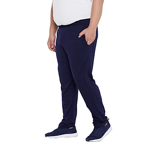 Bigbanana Men's Plus Size Regular Fit Trackpants (Berlin-Navy,6XL) - Image 3