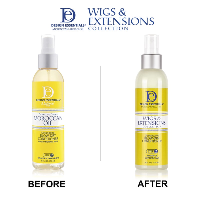 Design Essentials Moroccan Argan Oil Detangling Blow-Dry Conditioner- Wigs & Extensions Collection, 6 Oz (Packaging may vary) - Image 2