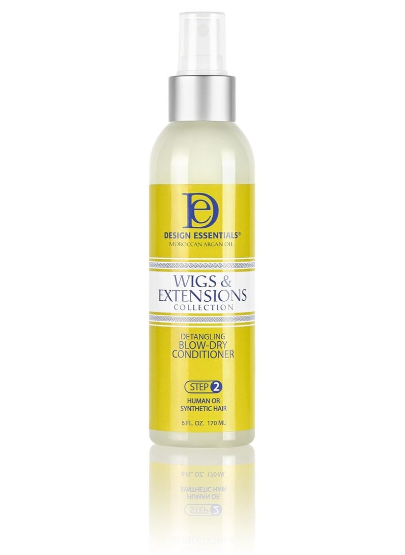 Design Essentials Design Essentials Moroccan Argan Oil Detangling Blow-Dry Conditioner- Wigs & Extensions Collection, 6 Oz (Packaging may vary) 