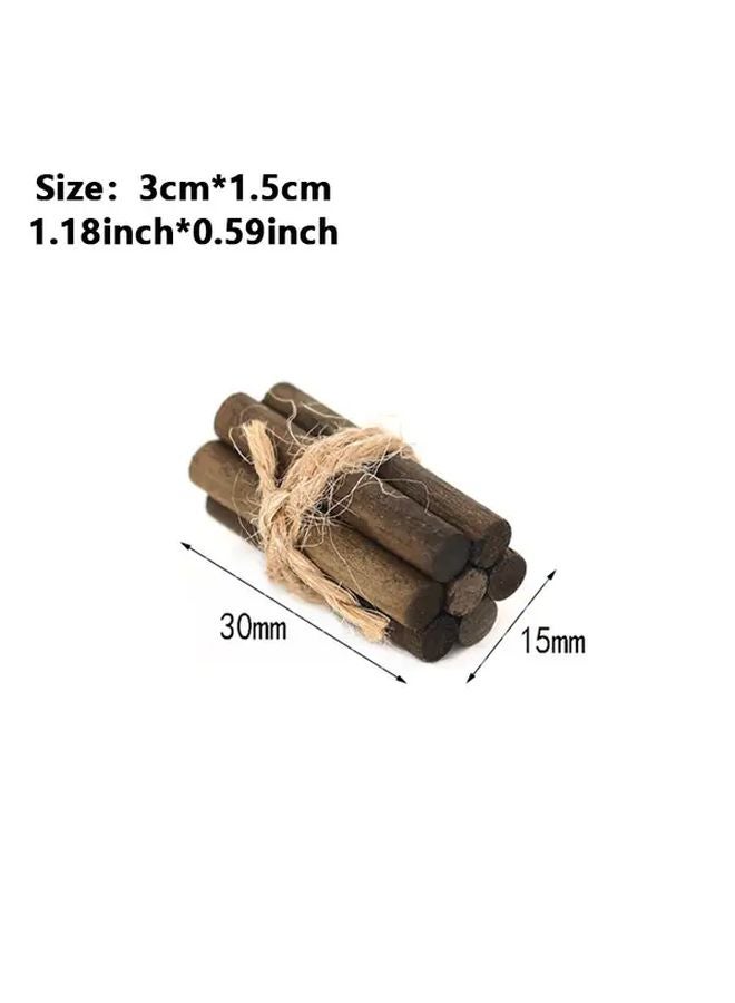 8pcs Miniature Wooden Firewood Model Set 1 12 Scale Dollhouse Kitchen Garden Decor - Image 4