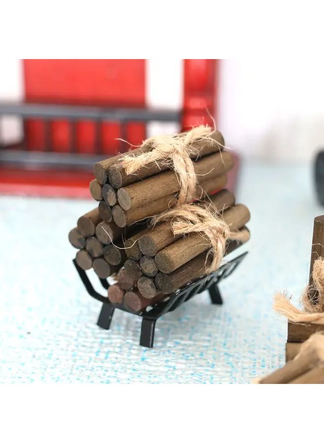 8pcs Miniature Wooden Firewood Model Set 1 12 Scale Dollhouse Kitchen Garden Decor - Image 2