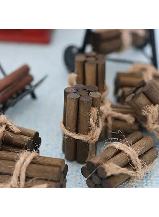 8pcs Miniature Wooden Firewood Model Set 1 12 Scale Dollhouse Kitchen Garden Decor - Image 3