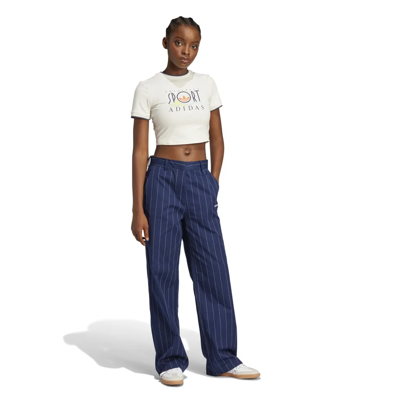 adidas Originals Pinstripe Twill Loose Pants