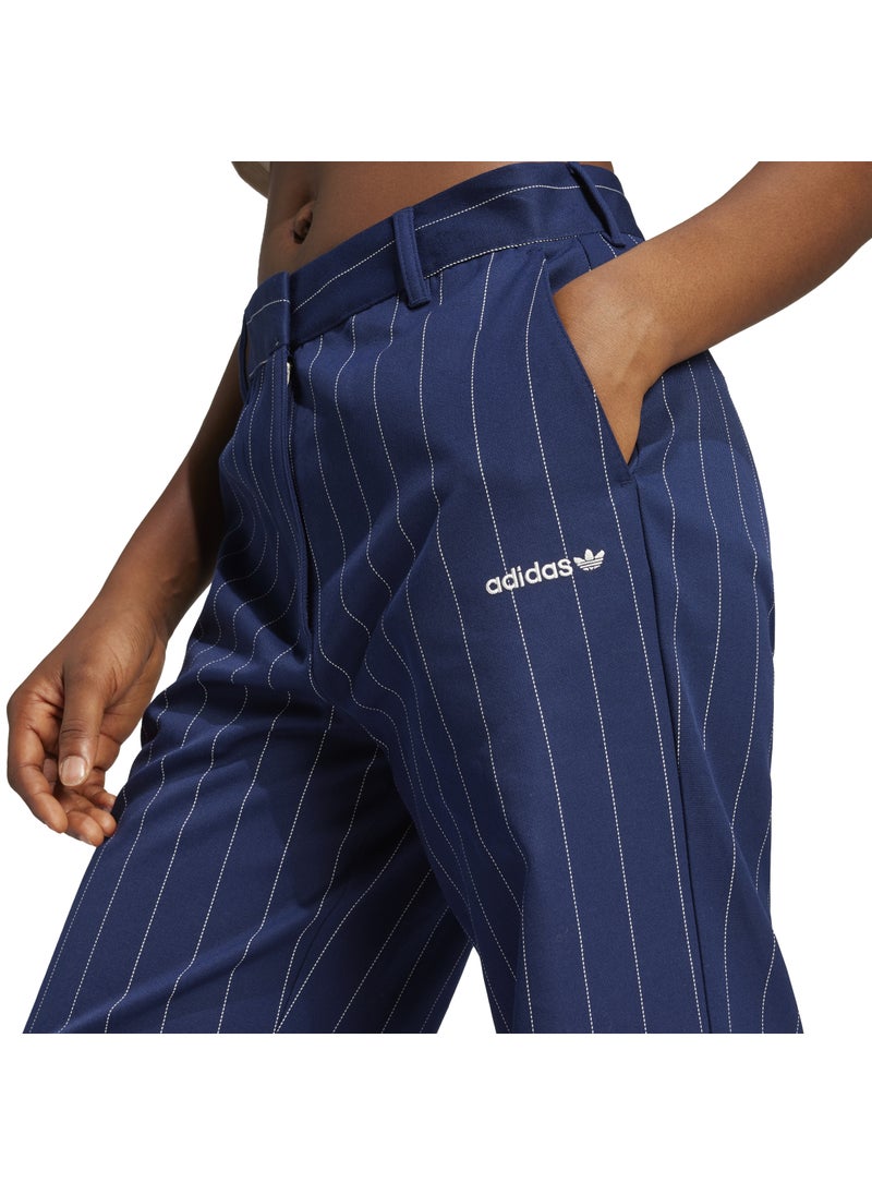 adidas Originals - Pinstripe Twill Loose Pants - Image 1