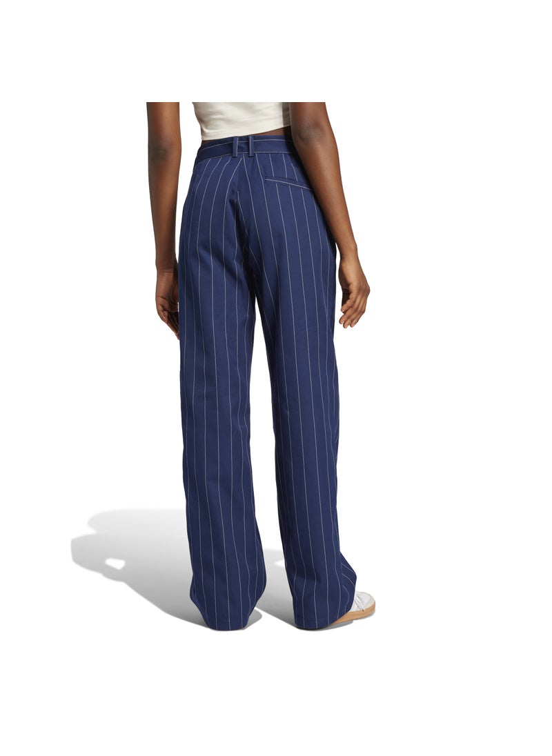 adidas Originals - Pinstripe Twill Loose Pants - Image 1
