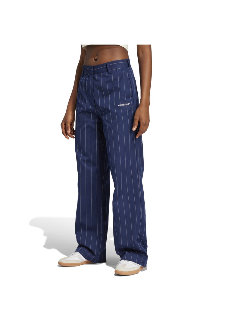 adidas Originals - Pinstripe Twill Loose Pants - Image 1