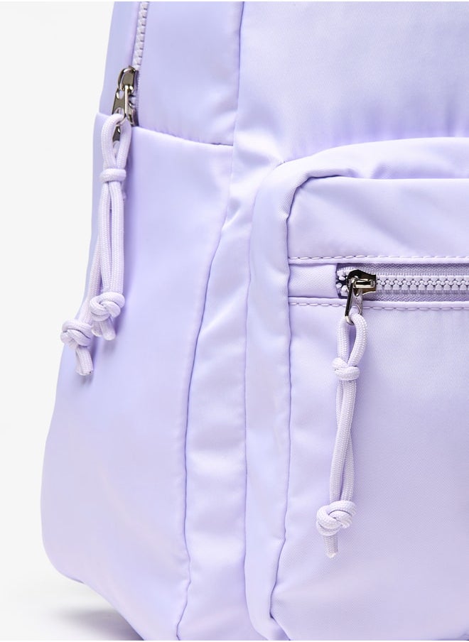 Oaklan by Shoexpress - Logo Applique Backpack with Adjustable Straps - 36x30x15 cm - Image 1