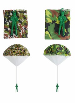 KASTWAVE 6 Pack Camo Parachute Toy, Army Camo Parachute Toys for Kids Tangle Free Throwing Toy Parachute Action Figures Toy Hand Throwing Kids Outdoor Games Toys Outside Toys Gifts for Boy and Girl  - Image 2