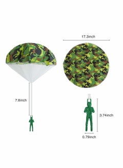 KASTWAVE 6 Pack Camo Parachute Toy, Army Camo Parachute Toys for Kids Tangle Free Throwing Toy Parachute Action Figures Toy Hand Throwing Kids Outdoor Games Toys Outside Toys Gifts for Boy and Girl  - Image 4