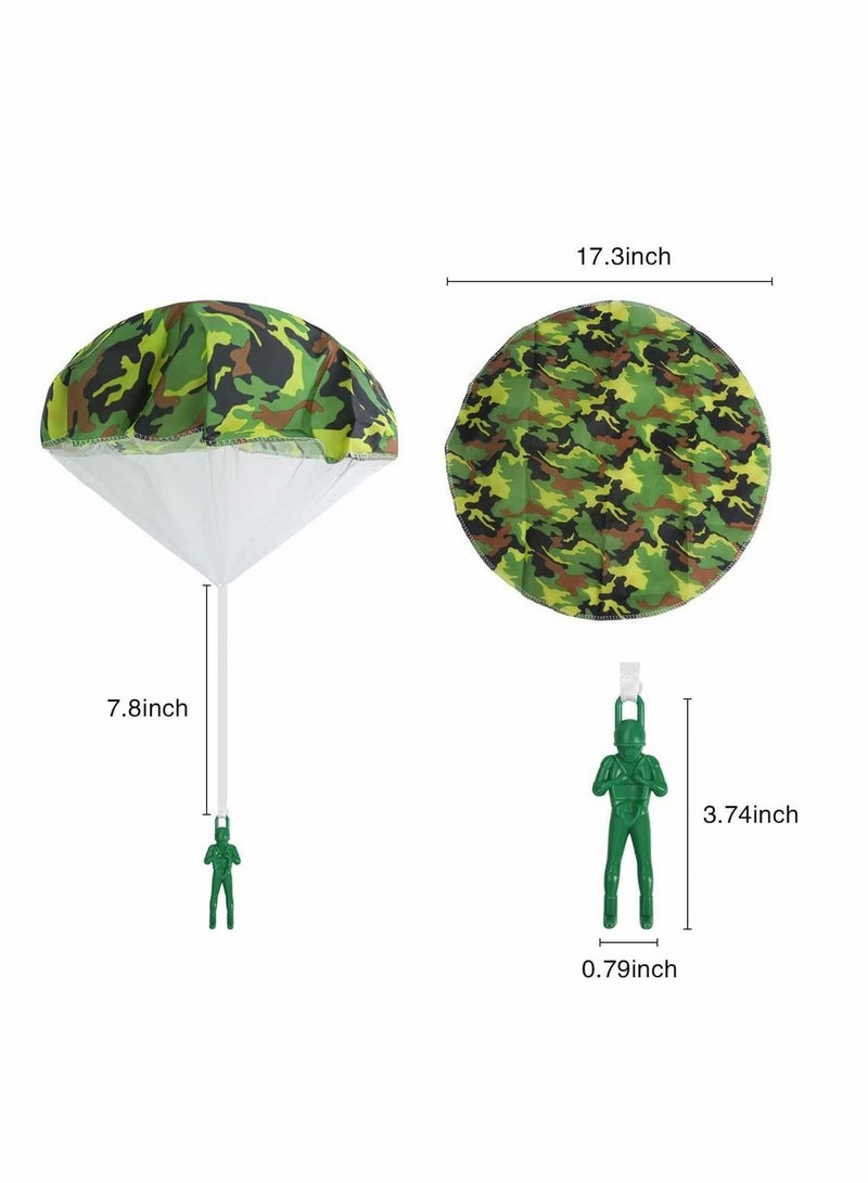 KASTWAVE 6 Pack Camo Parachute Toy, Army Camo Parachute Toys for Kids Tangle Free Throwing Toy Parachute Action Figures Toy Hand Throwing Kids Outdoor Games Toys Outside Toys Gifts for Boy and Girl  - Image 4