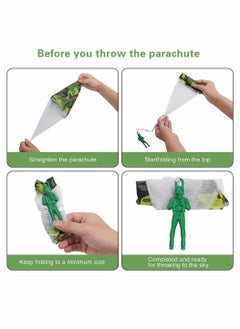 KASTWAVE 6 Pack Camo Parachute Toy, Army Camo Parachute Toys for Kids Tangle Free Throwing Toy Parachute Action Figures Toy Hand Throwing Kids Outdoor Games Toys Outside Toys Gifts for Boy and Girl  - Image 3