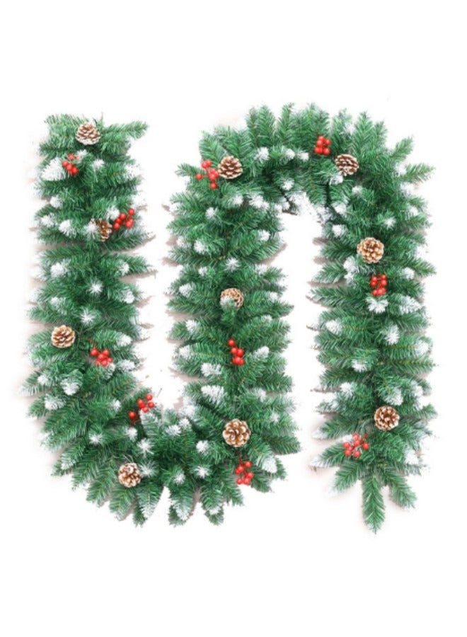 GGEROU 2.7M Artificial Pine Garland, Artificial decorative Tree Garland  Wreath Vine Soft Greenery Garlands  - Image 1