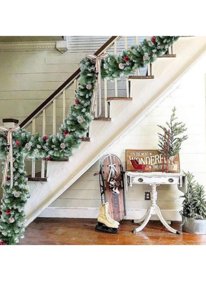 GGEROU 2.7M Artificial Pine Garland, Artificial decorative Tree Garland  Wreath Vine Soft Greenery Garlands  - Image 5