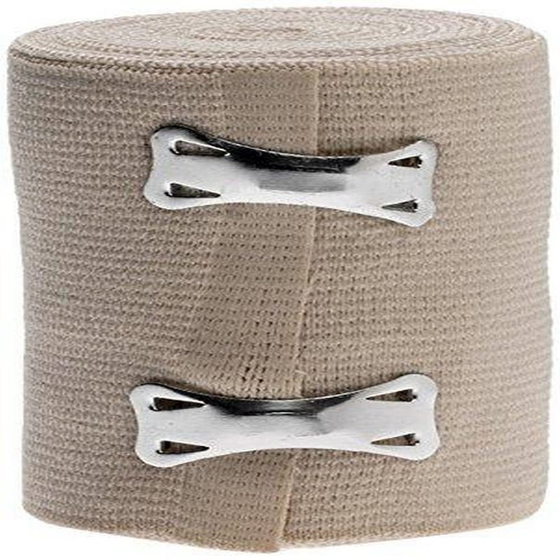 Medline NonSterile SureWrap Elastic Bandages with Clips 3 x 5 yd Ideal for Wound Care Pack of 20