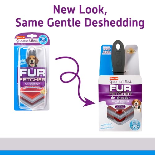 Hartz Groomer's Best Fur Fetcher De-Shedder Dog Brush,Black - Image 2