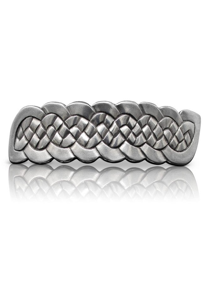 Danforth - Celtic Knot Barrette Large - Handcrafted Pewter Celtic Barrettes For Women - Large French Clip - Thick Hair Friendly - 3 ½” Long by ¾” High, Made In USA - Image 1