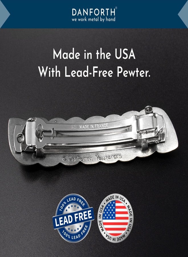 Danforth - Celtic Knot Barrette Large - Handcrafted Pewter Celtic Barrettes For Women - Large French Clip - Thick Hair Friendly - 3 ½” Long by ¾” High, Made In USA - Image 4