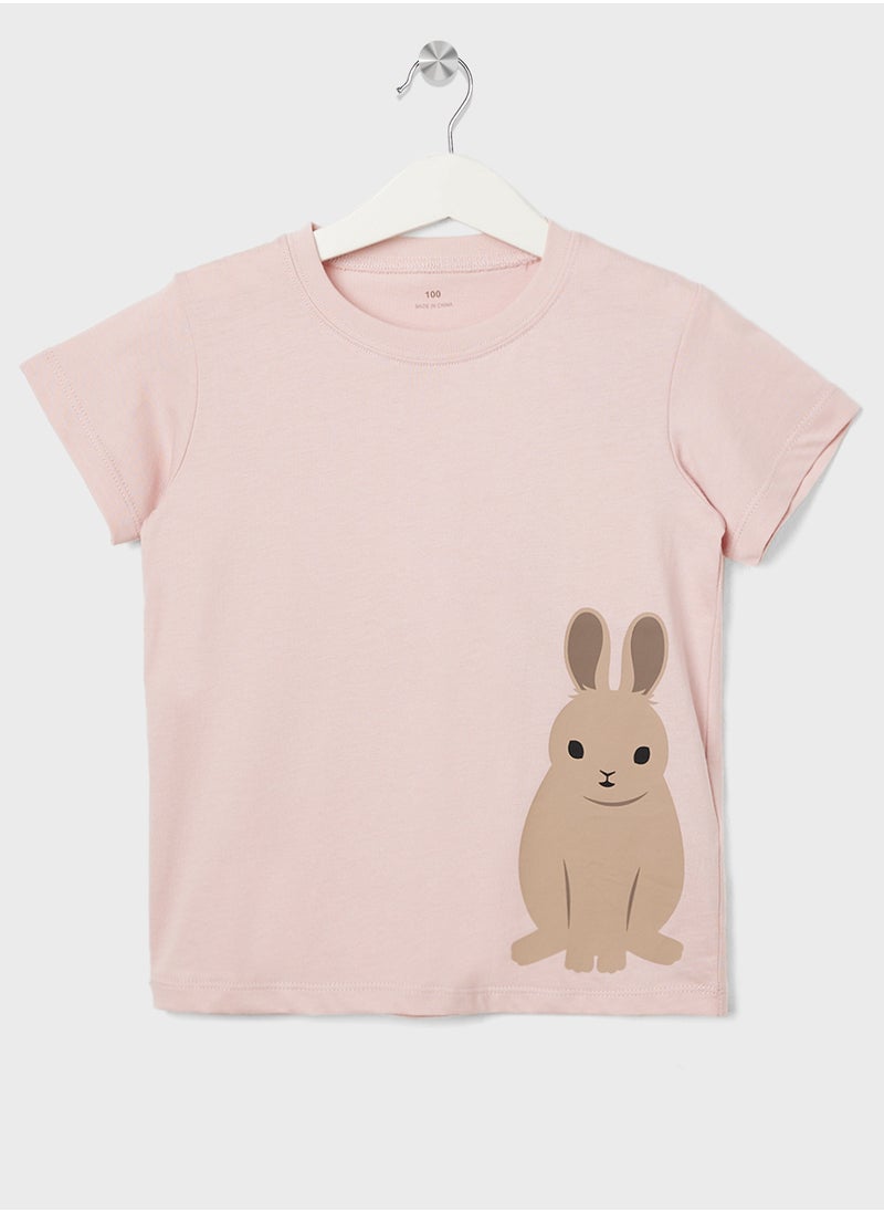 MUJI Kids Rabbit Print T-Shirt  - Image 1