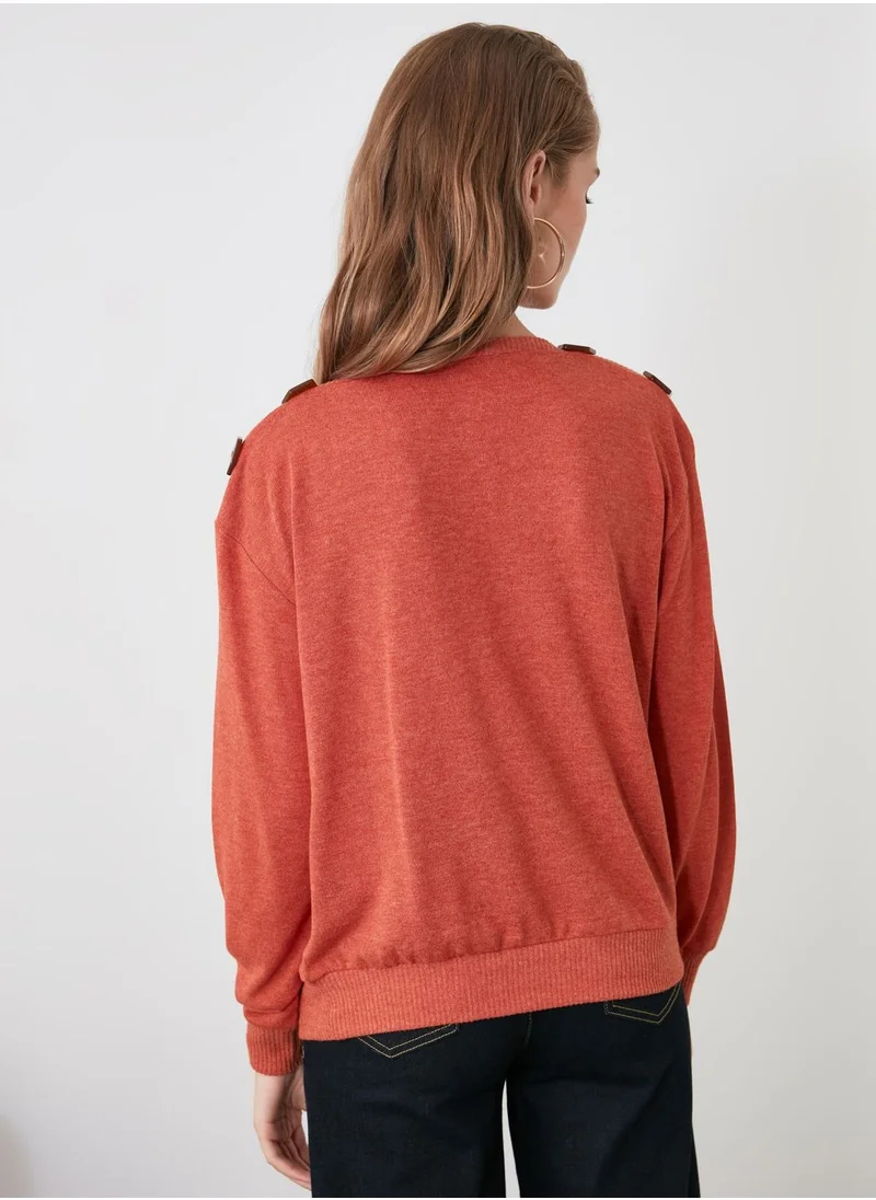 trendyol Button Detail Knitted Sweater