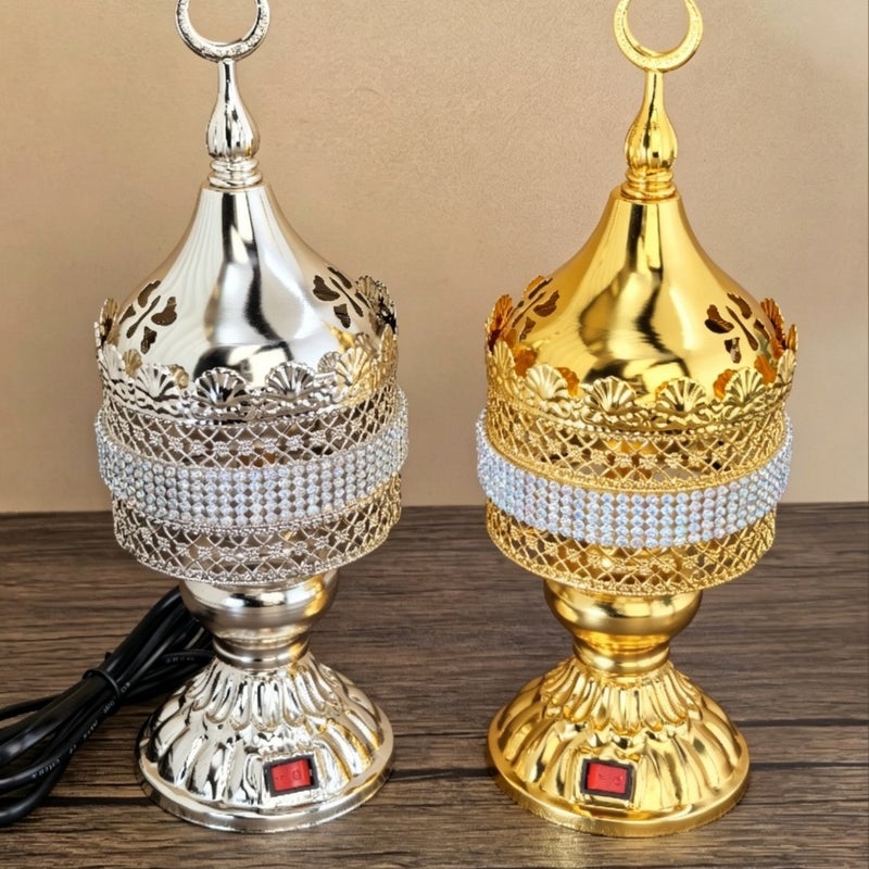 دابليو إف مبخرة معدنية حصرية للتصدير عبر الحدود - طراز عربي مع ألماس، مثالية للاستخدام الداخلي - Image 3