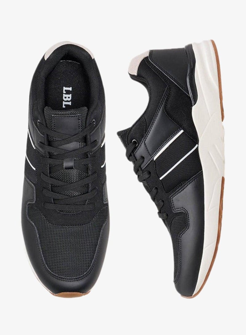 LBL by Shoexpress Men Panelled Sneakers with Lace-Up Closure - Image 3